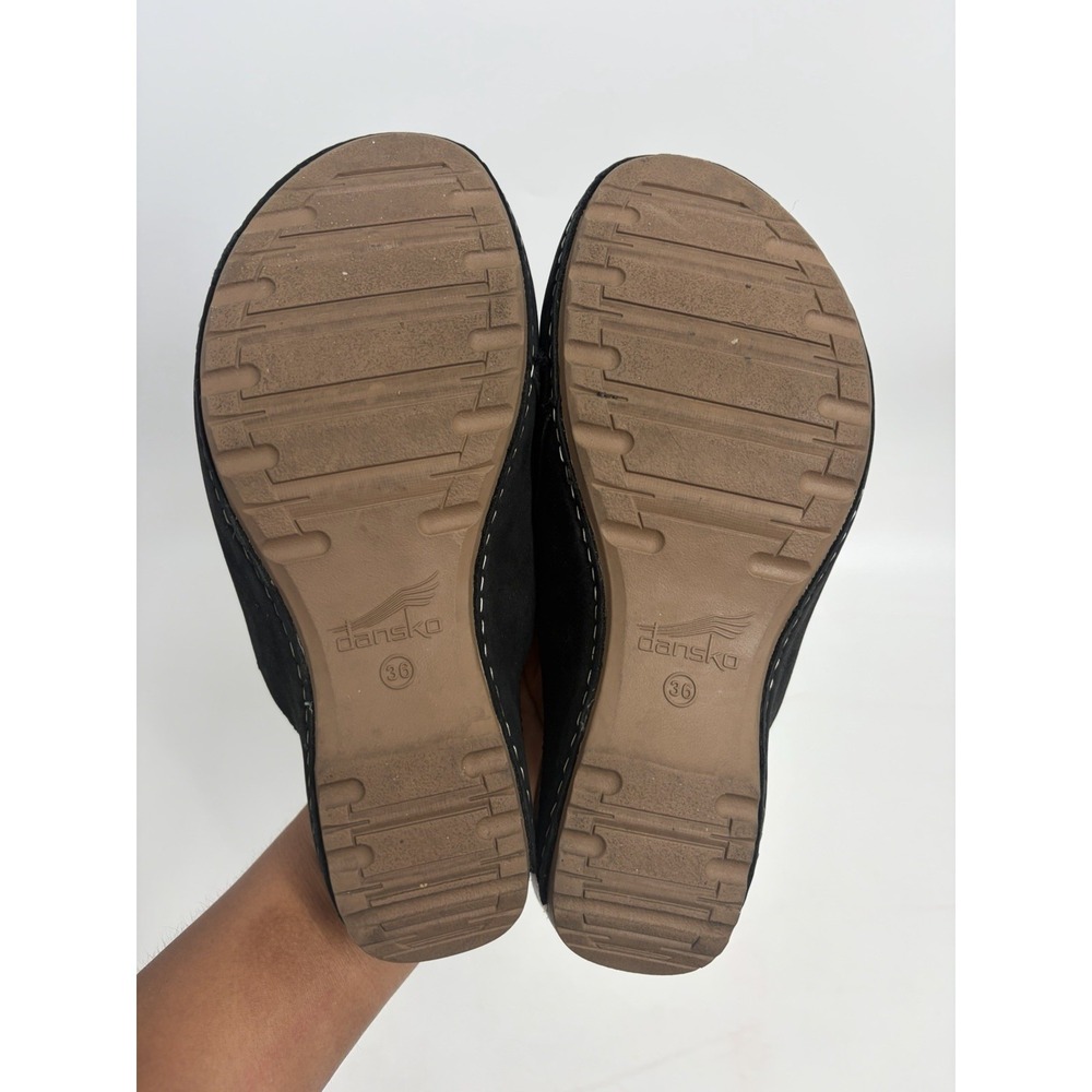 Dansko Talulah Mule Women's 36 / 6 Black Leather Slip-On Wedge Comfort Classic - Picture 7 of 11